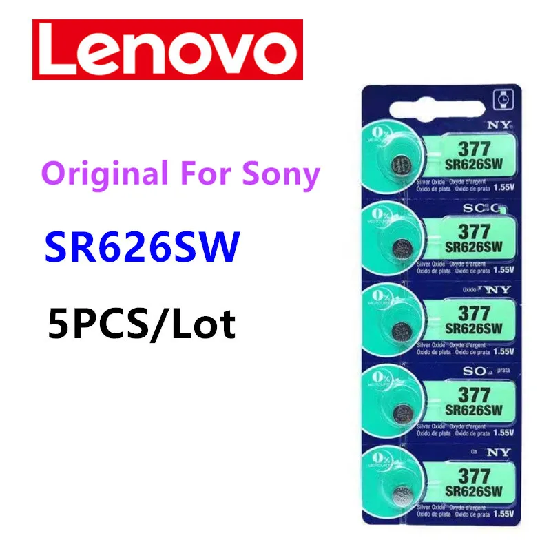 Original For SONY AG4 377 Button Batteries SR626SW SR626 Cell Coin Alkaline Battery 177 376 626A LR66 LR626 For Watch Toys Clock