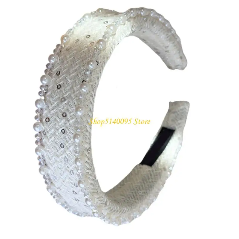 Dxae feminina exclusiva com enfeites miçangas, acessórios cabelo da faixa cabelo elegante para ocasiões