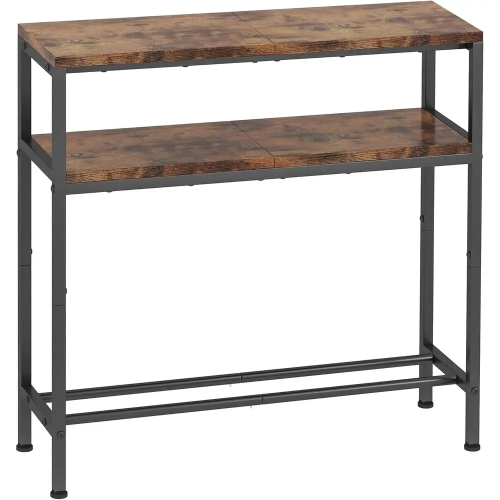 

Entryway Table with Storage, 3-Tier ole Table 31.5" Width, Industrial Soa Table with Open Shelves, oyer Tables or Entryway, Hall