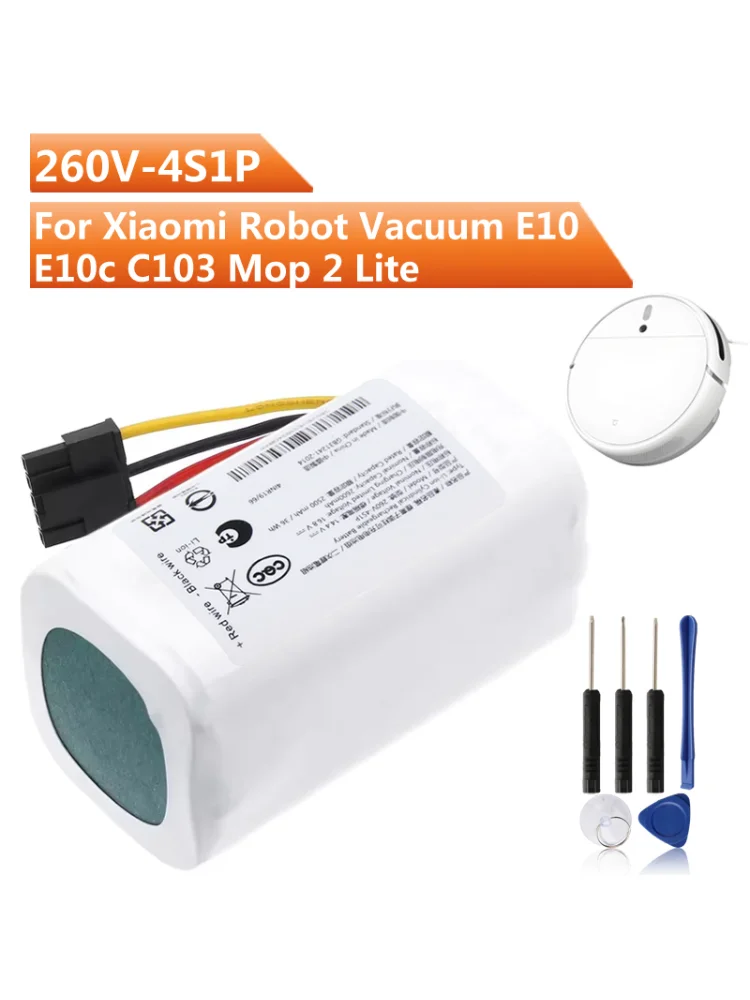 Akumulator zamienny 260V-4S1P do odkurzacza robota Xiaomi E10 E10c C103 Mop 2 Lite Bateria 2600mah — zdjęcie produktu 7