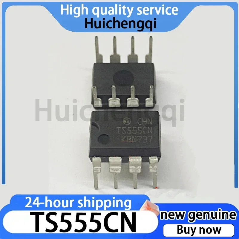 10PCS TS555CN DIP-8 Direct Insertion Low-power Single Channel CMOS Timer Chip