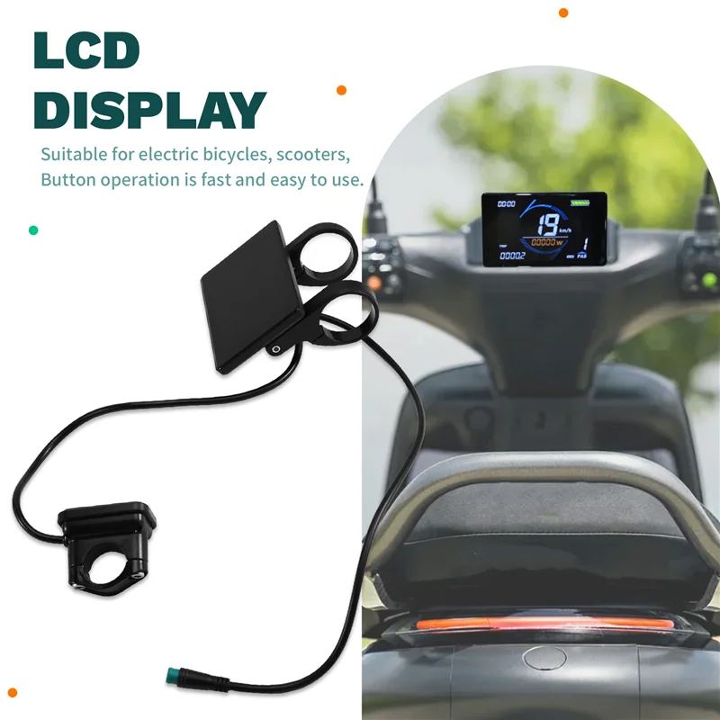 

NALFI-электрический велосипедный прибор, электрический велосипедный счетчик, ЖК-дисплей, водонепроницаемый разъем