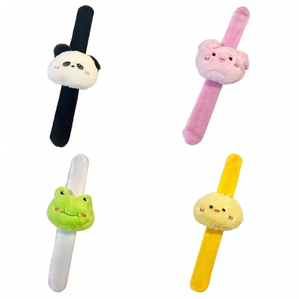 

Cartoon Animal Clap Circle Toy Panda Rabbit Super Soft Plush Wristband Stuffed Animal Wrist Decoration Plush Slap Bracelet