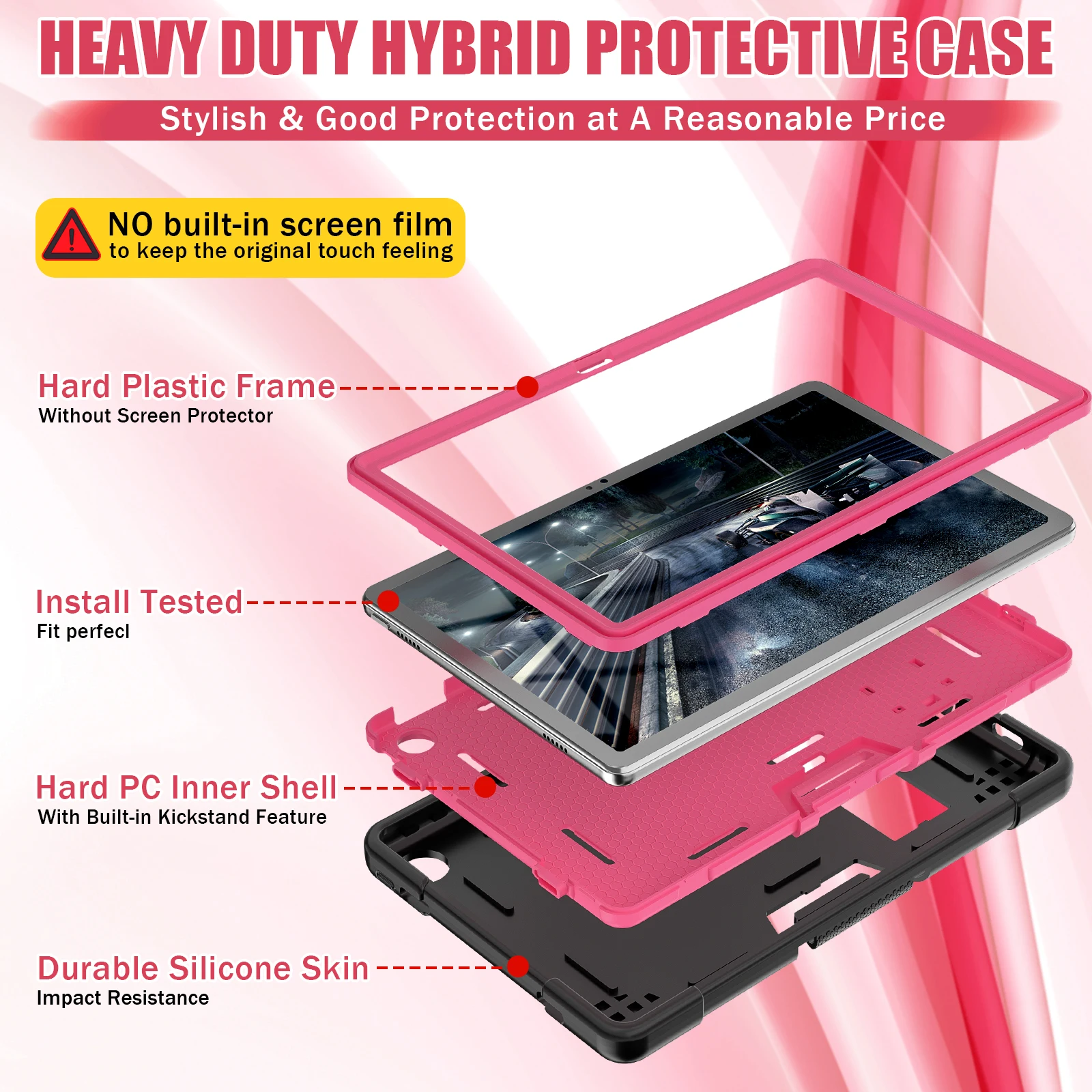 Heavy Duty Hybrid Case For Lenovo Xiaoxin Pad 10.6 2022 Tab M10 Plus 3rd Gen 10.6