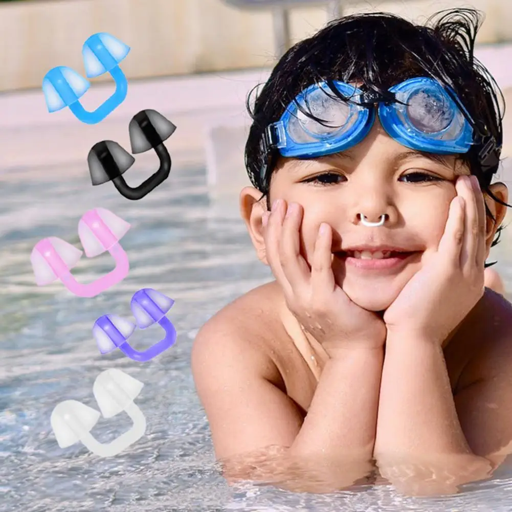 Choking-proof Nose Plug for Swimming Premium Silicone Swimming Nose Plugs Comfortable Waterproof Nose Clips for Adults Kids