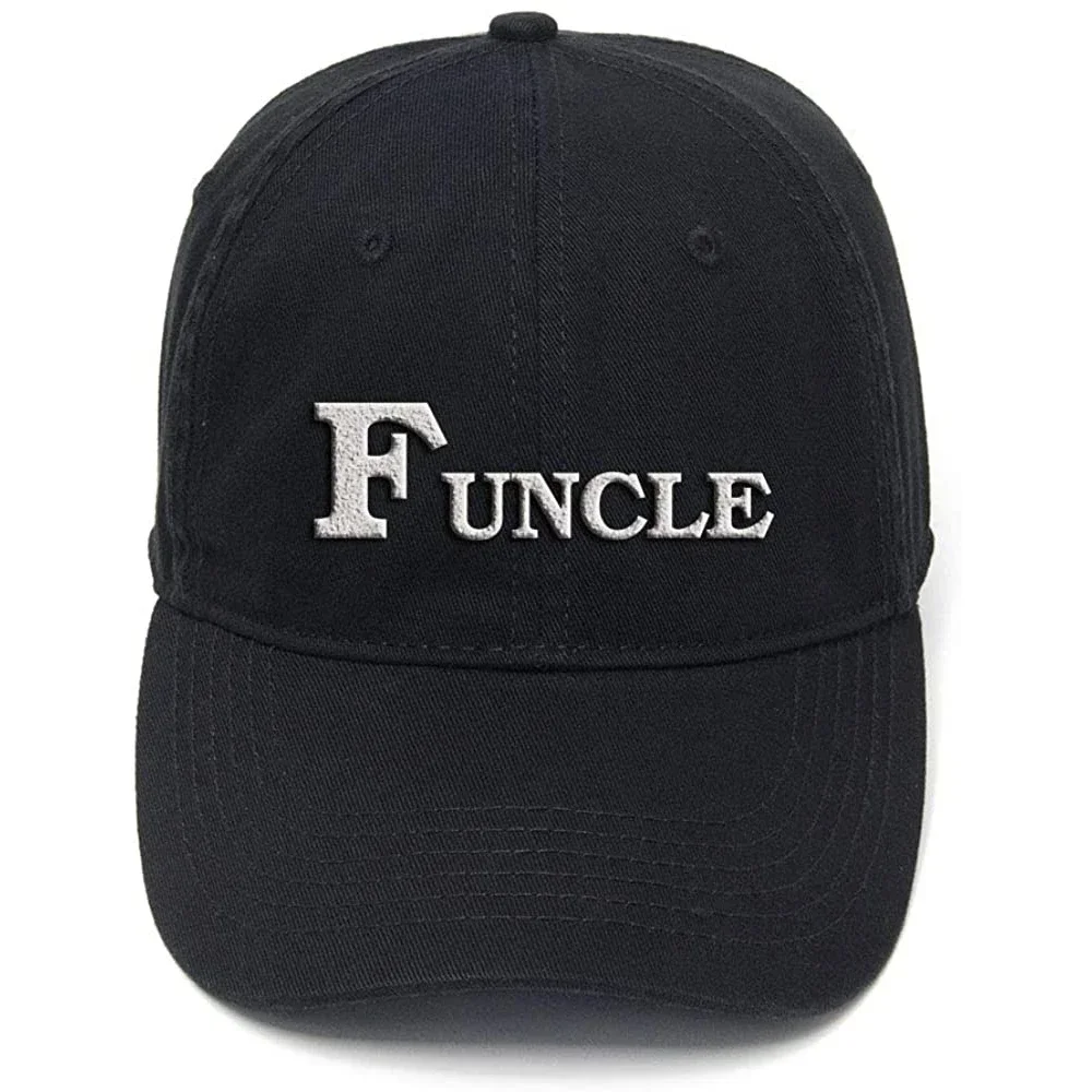 Lyprerazy Funcle - Funny Uncle Gift Washed Cotton Adjustable Men Women Unisex Hip Hop Cool Flock Printing Baseball Cap