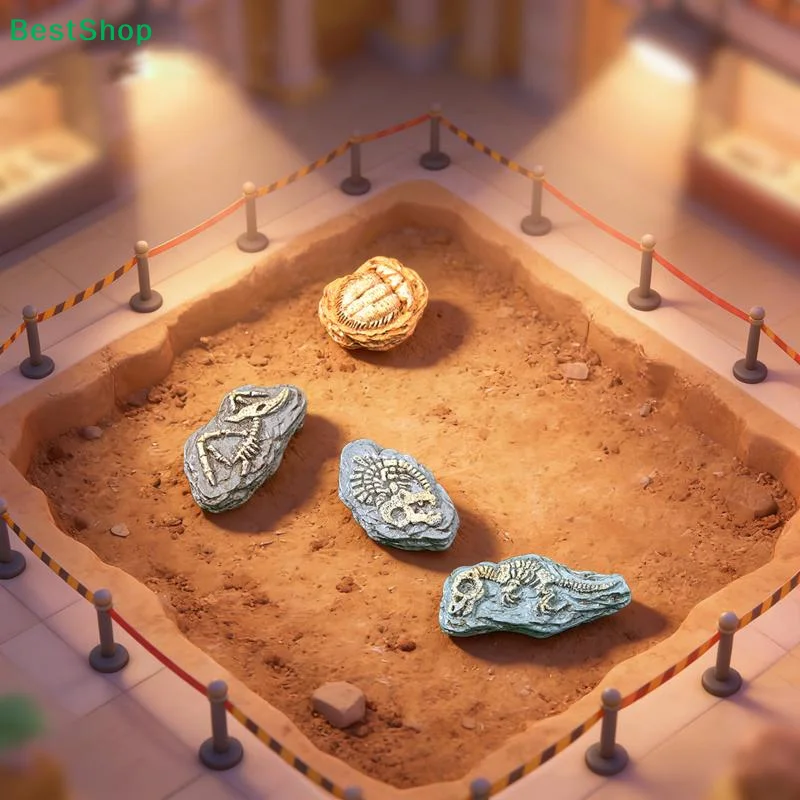 ♬4pcs Micro Landscape Simulation Dinosaur Fossil, DIY Decorations, Desktop Accessories Small Ornaments