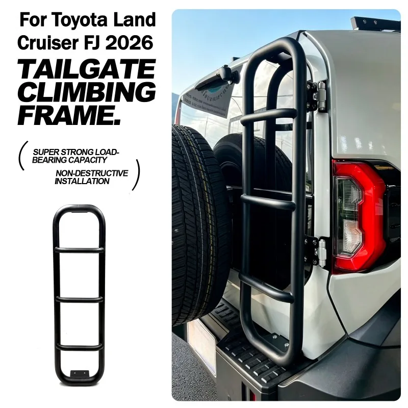 For Toyota Land Cruiser FJ 2026 Car Rear Door Climbing Ladder Luggage Ladder Tailgate Mounted Ladder Rack Exterior Accessories detail image 2
