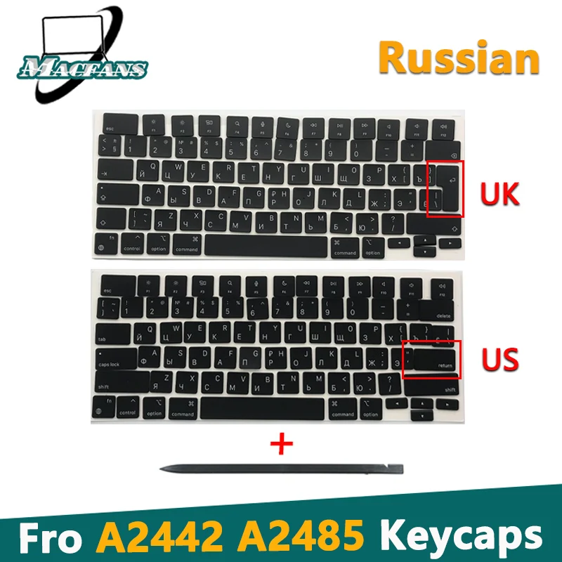 מחשב נייד חדש A2485 A2442 רוסית מפתחות Keycaps ארה