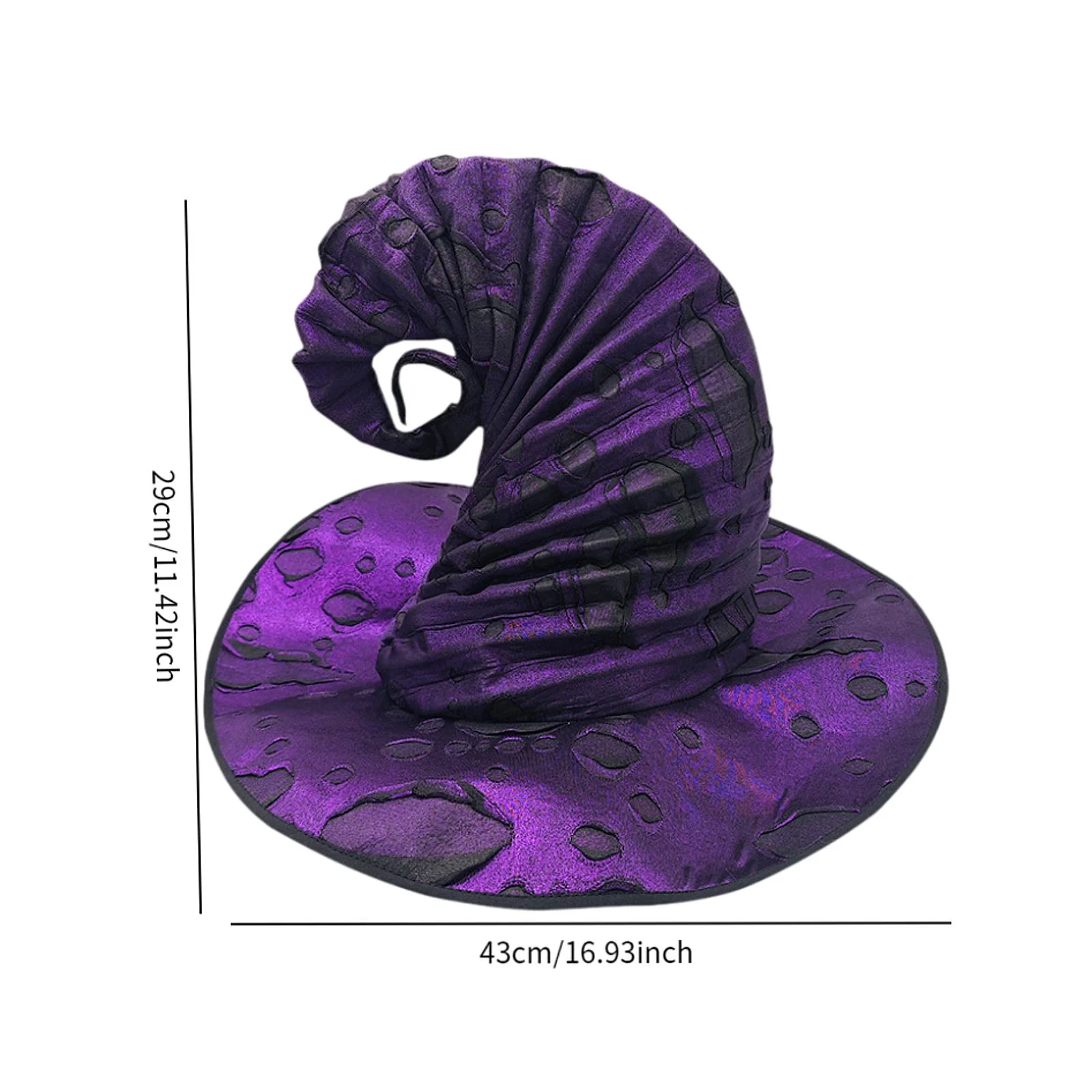 Witch Hat Supplies Headwear Pointed Top Hat Wide Brim Costume Accessory for