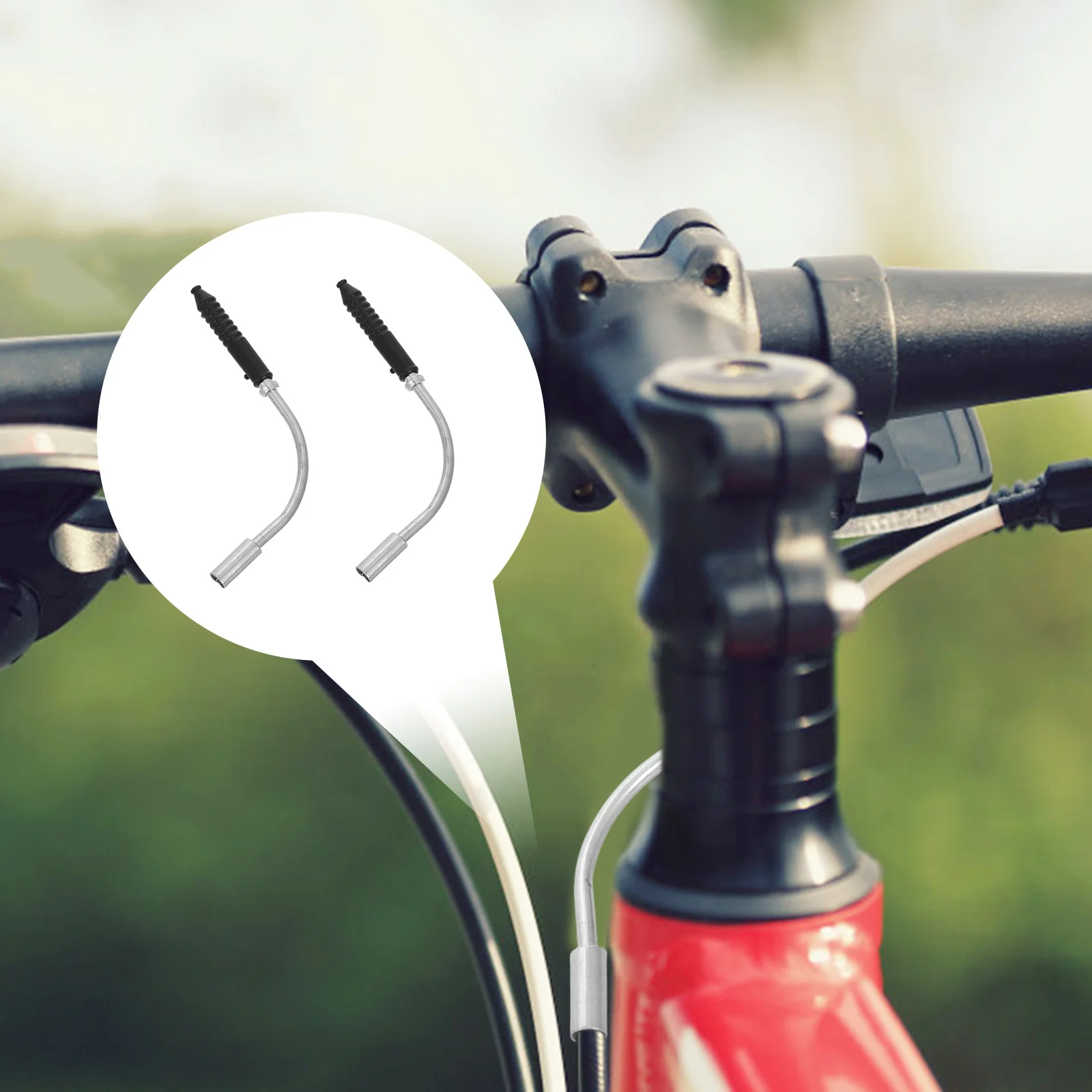 ชุดป้องกันสายเบรกจักรยานแบบยาง 2 ชุด สำหรับจักรยานเสือภูเขา จักรยานซิตี้ไบค์ และจักรยานเสือหมอบ