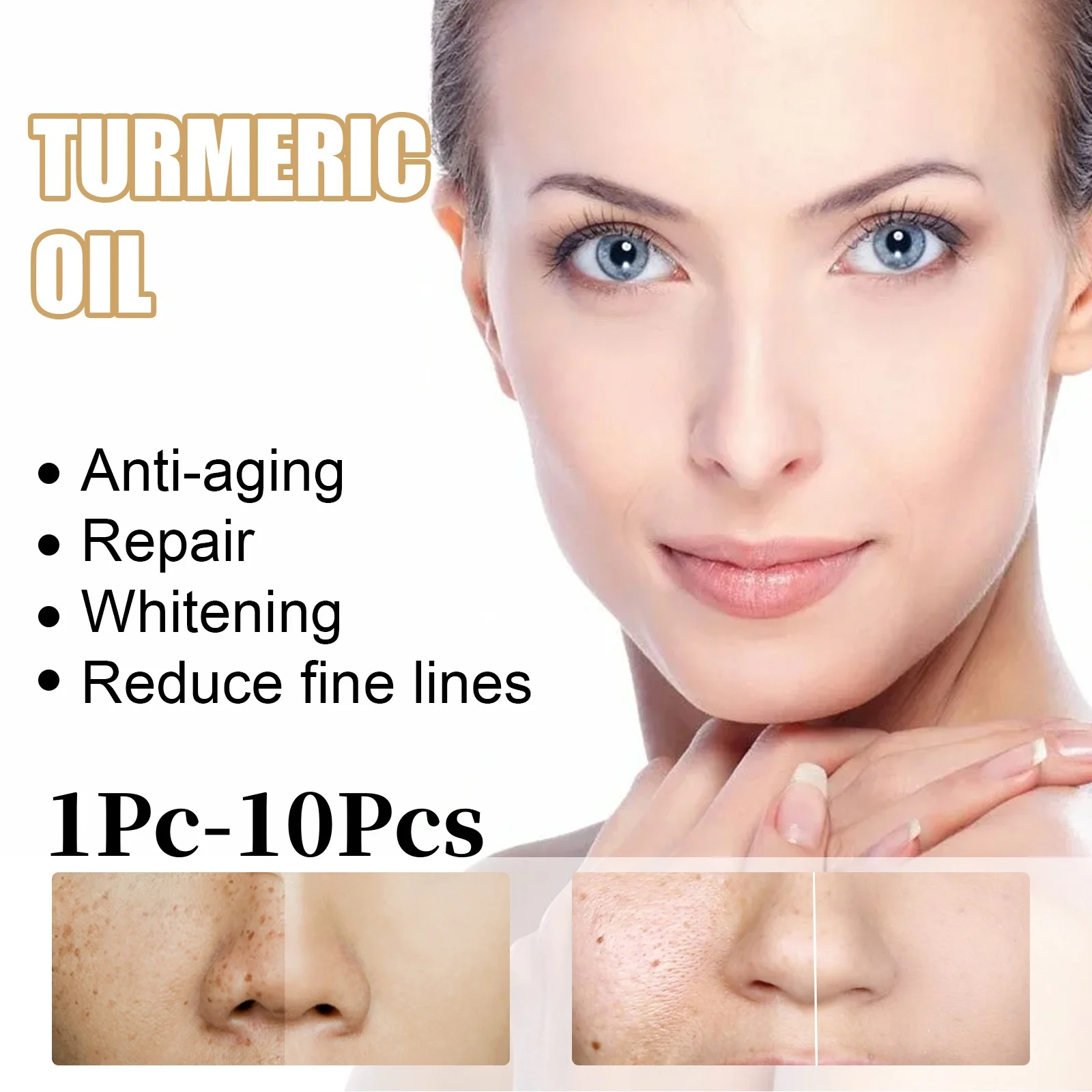 Pure Natural Turmeric Essence Black Spot Correction Serum Improving Melanin Brighten Nourish Moisturize Skin Face Care Product