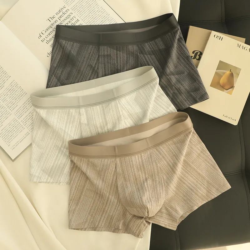 

Men's 3-Pack Plus Size Boxer Briefs 10A Antibacterial Breathable Seamless Shorts 95% Cotton Soft Underwear Gift for Husband