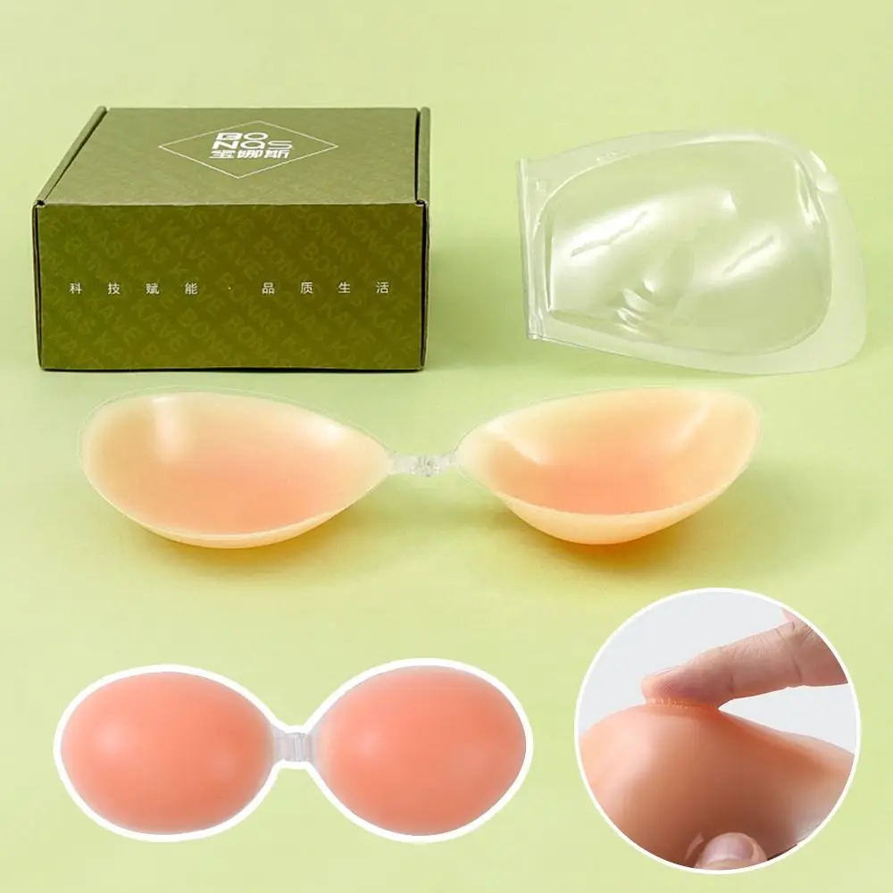 Push Up Invisible Breast Patch Silicone Breast Lift Up Chest Sticky Bra Enhancer Removeable Nipple Cover for Daily Wedding Dress