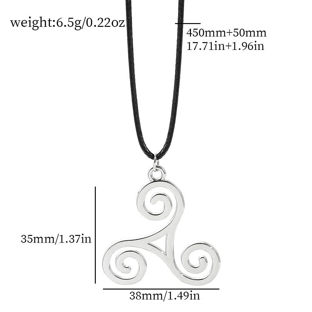 Teen Wolf Necklace Trendy Punk Gothic Argent Spiral Symbol Pendant Choker Jewelry Fashion Women Accessories Bijoux