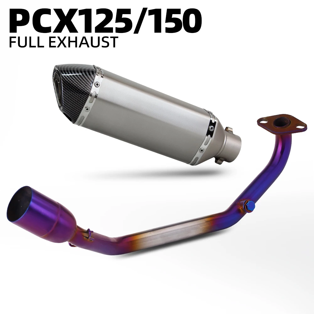 

For Honda PCX125 PCX150 2021-2024 370MM Muffler High Performance Full Exhaust System Scooter Escape Kit