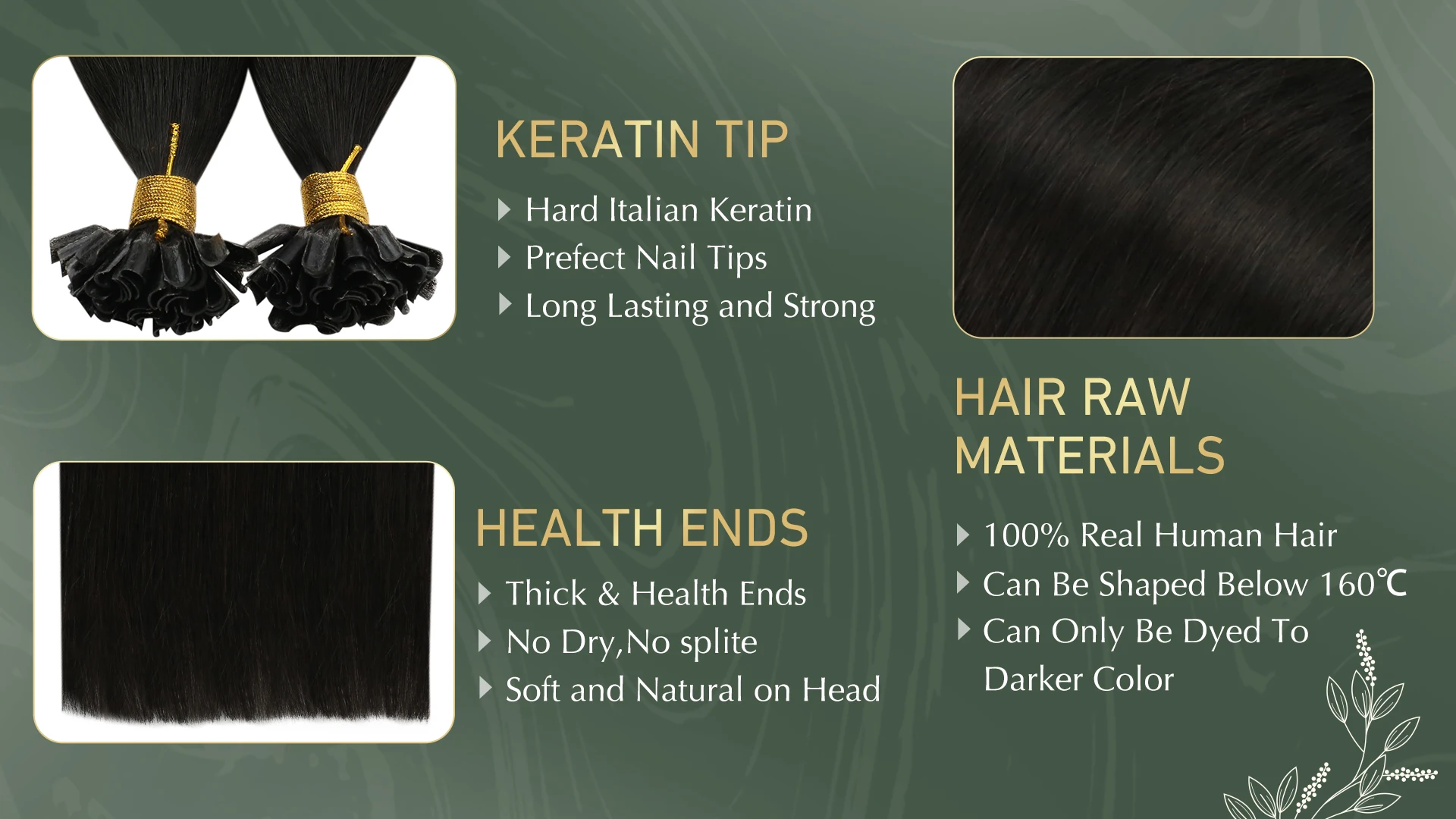 Ugeat U-Spitzen-Haarverlängerung, Echthaar, 1 g/s, Nagel-U-Spitzenhaar für Frauen, 14–24 Zoll, vorgebundene Haarverlängerungen, 50 g/100 g Keratin-Spitzenhaar – Detail 3