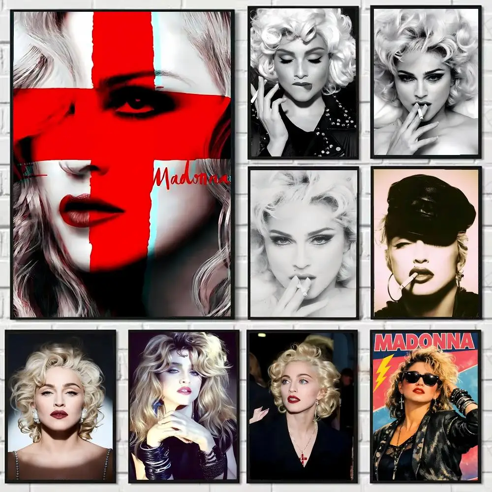 Pop Icon Music M-Madonna Bad Girl Painting Calligraphy Canvas Art Styles, Wall Art Decor, Living Room Decor