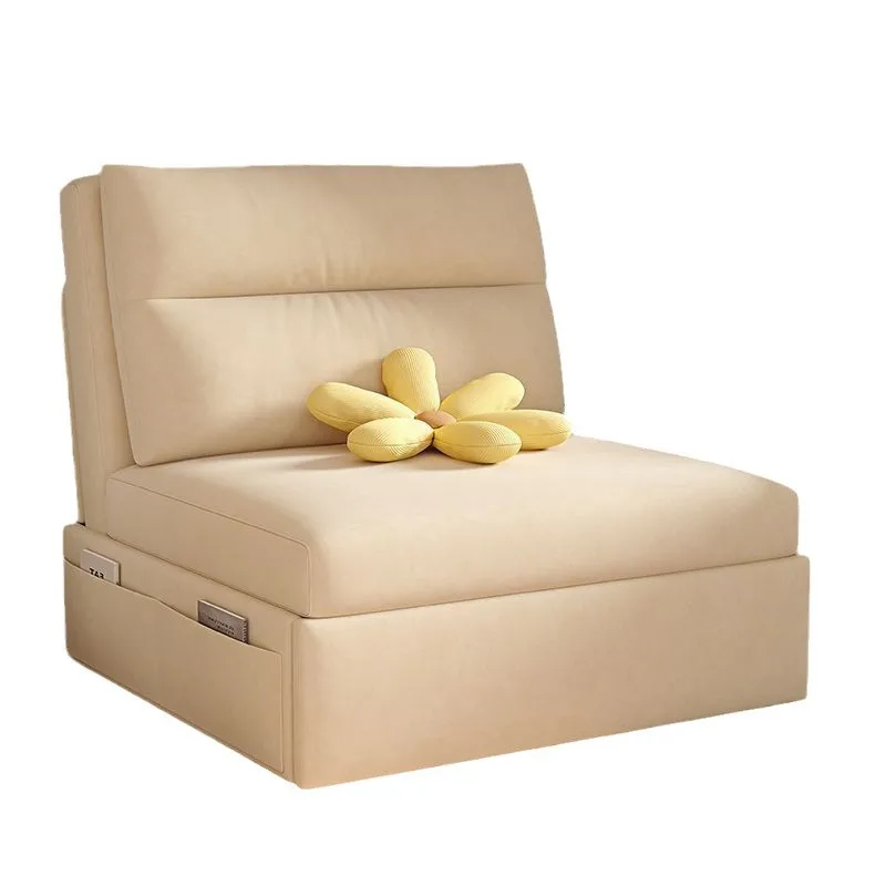 

Технологический флисовый диван-кровать, складной, многофункциональный, для маленькой квартиры, без подлокотников, кремовый, одноместный, двойной, двойного назначения, 2025 г.