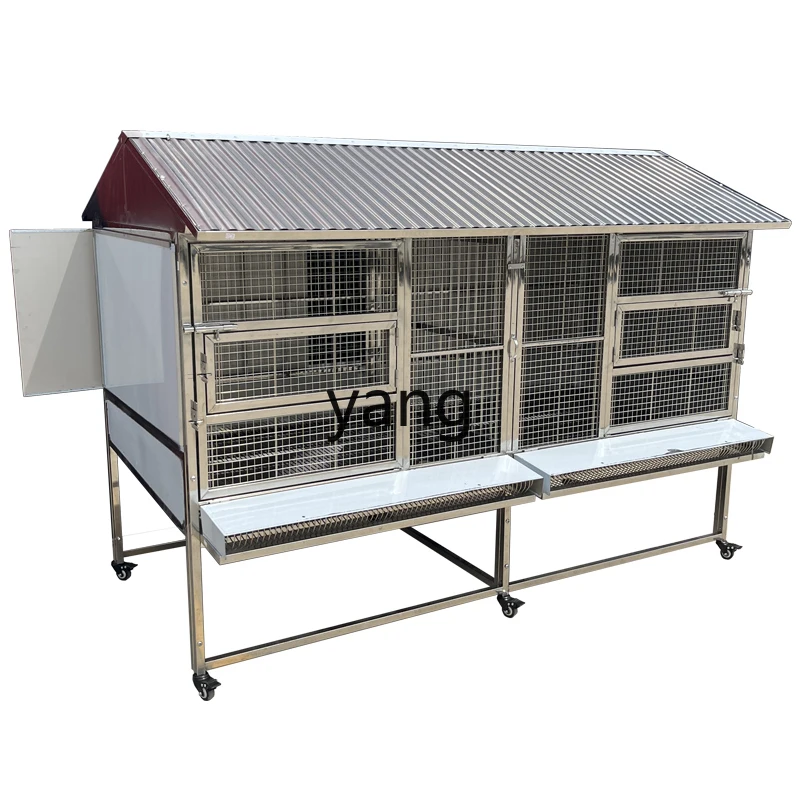 

LMM stainless steel chicken cage household outdoor chicken shed large size breeding cage winter cold protection