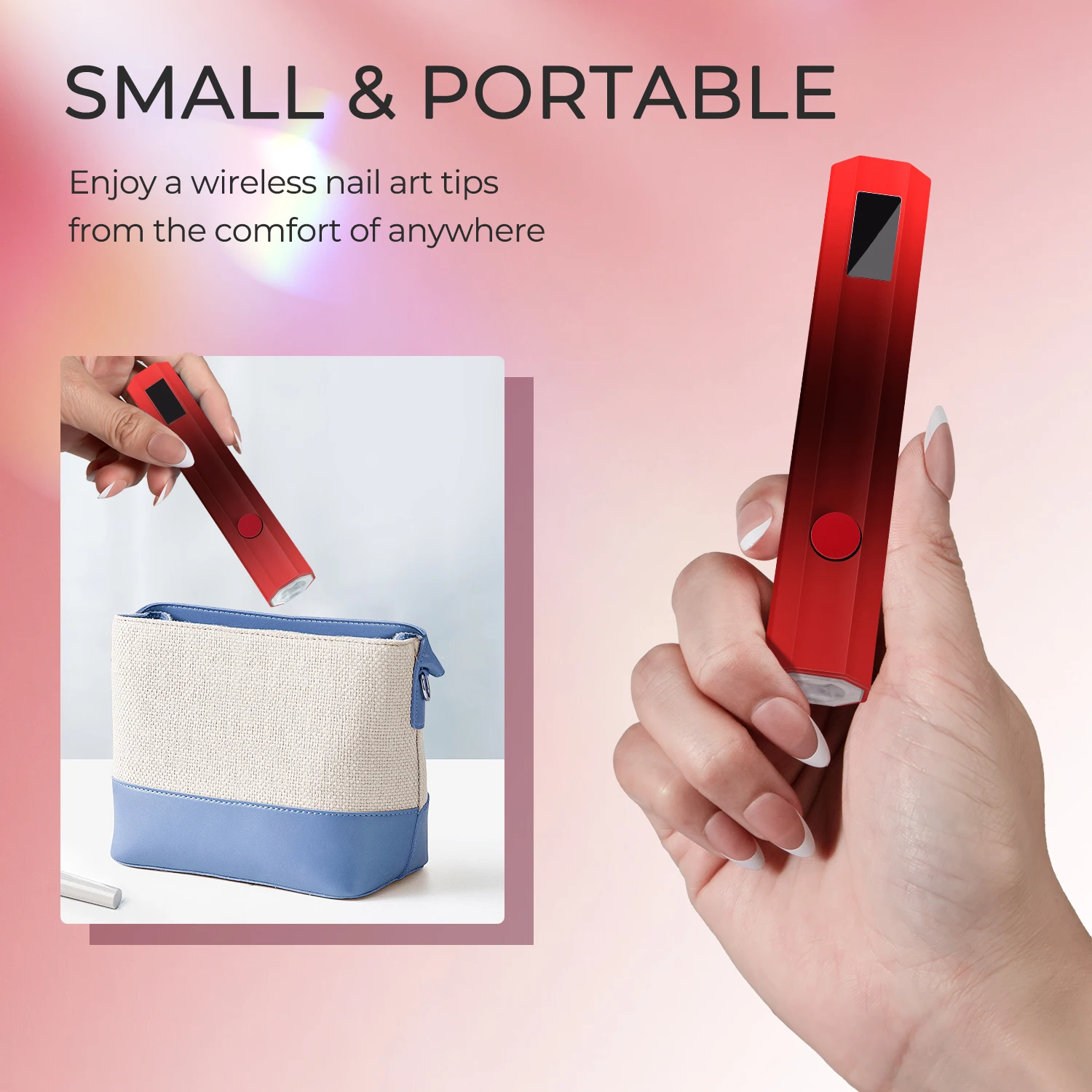 مصباح صغير للأشعة فوق البنفسجية علاج الأظافر مصباح LED للأظافر لجل البولندية مانيكير USB قابلة للشحن مجفف الأظافر للعلاج السريع