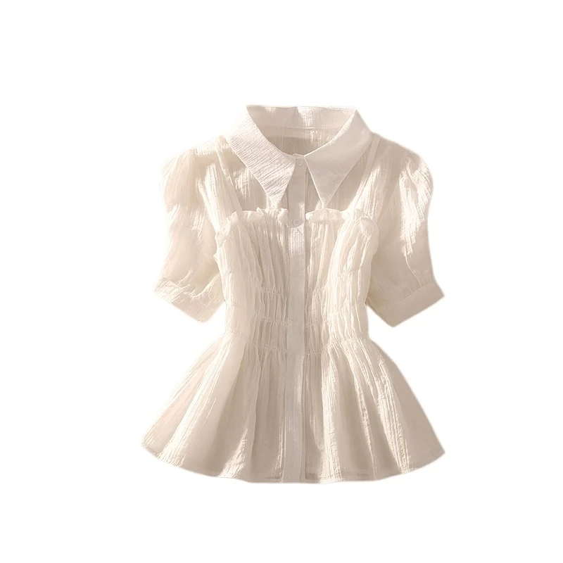 Sli ort Waist-Cinching irt Beautiful  Ne Cotton Blend Bubble Sve Women's Faionable Skirt Detail irt