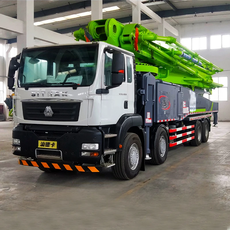 Concrete Pump Truck Sinotruk Shandeka Chassis 44 Tons Diesel Engine 63m Vertical Reach High Load Moment
