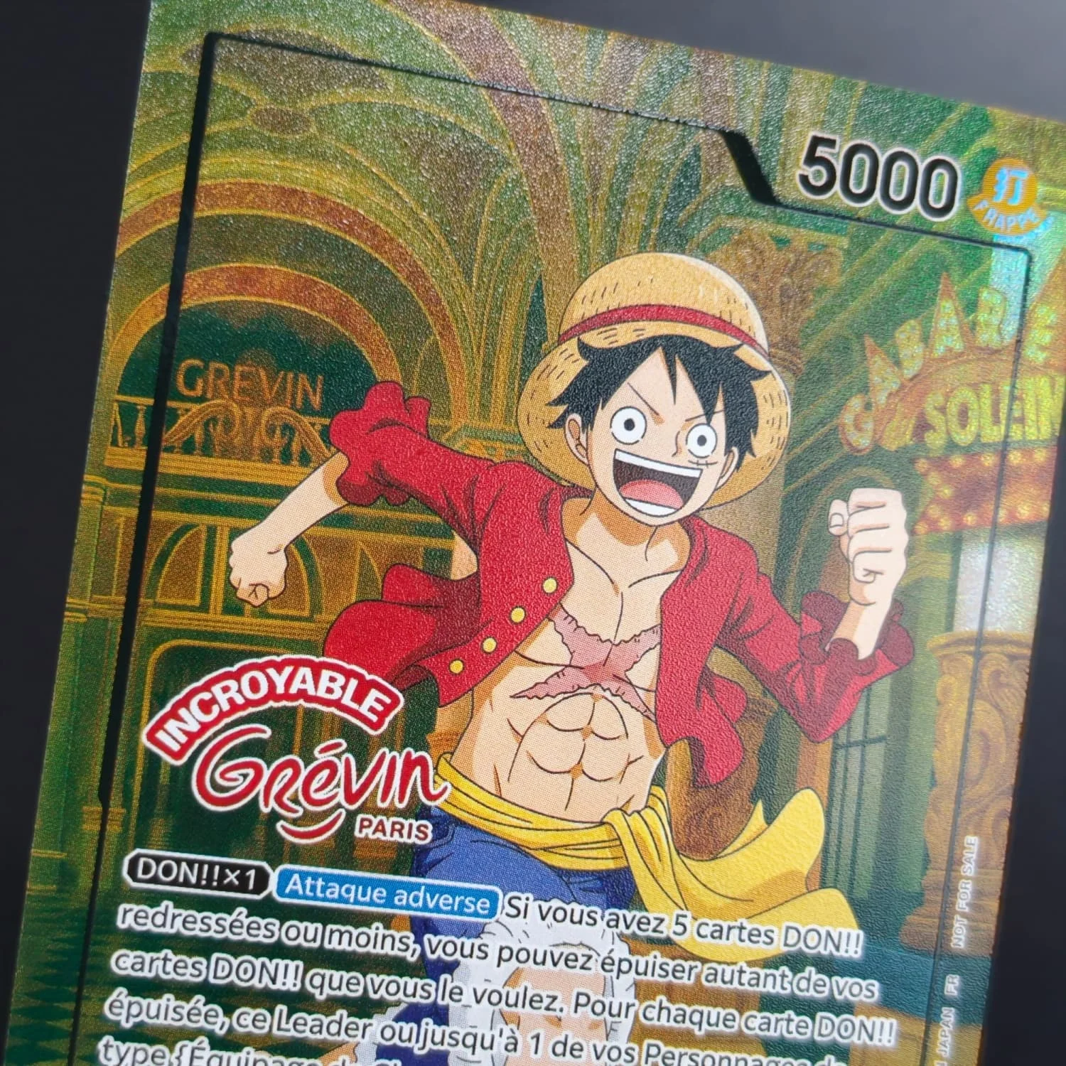 Homemade Proxy English One Piece Museum Running Luffy OP13-001 Leader Musee Grevin Game Collection Card Toy view 4