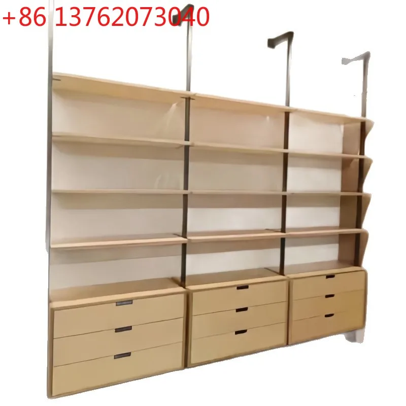 Rak Buku Ruang Tamu Rak Pajangan Seluruh Dinding Kantor Rak Retro Lemari Pajangan Rak