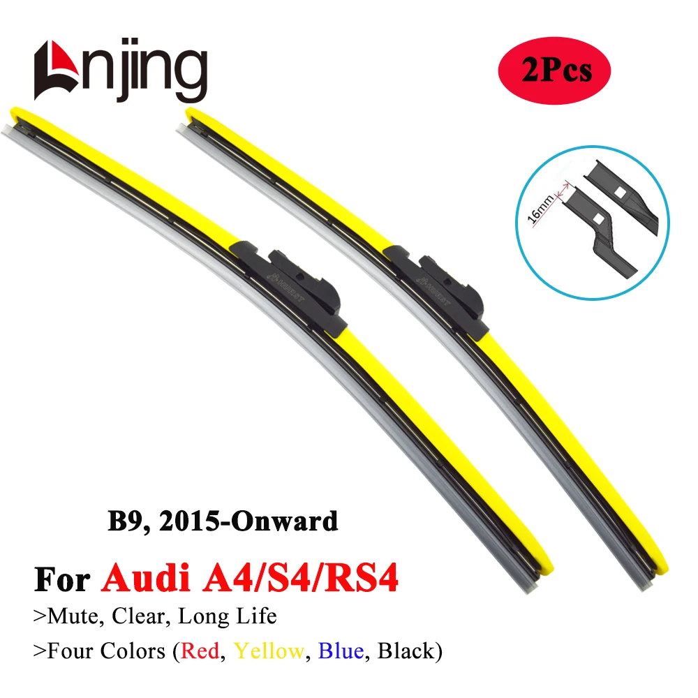 

LNJING Colorful Wiper Blades For Audi A4 S4 RS4 B9 8W 2015 2016 2017 2018 2019 2020 2021 2022 2023 2024 Car Exterior Accessories