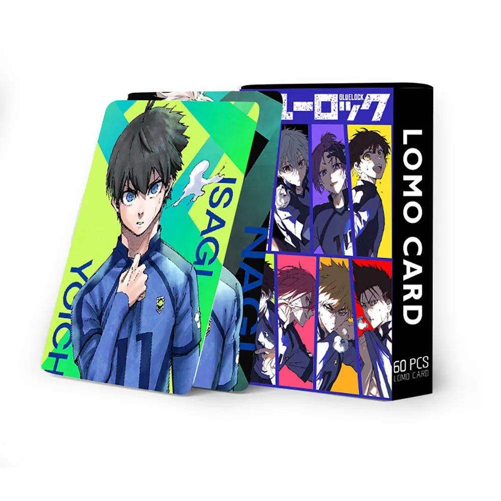 60 قطعة شخصيات أنيمي الأزرق قفل Isagi Yoichi Bachira Chigiri صور بطاقات LOMO بطاقة Photocard لمحبي جمع هدية