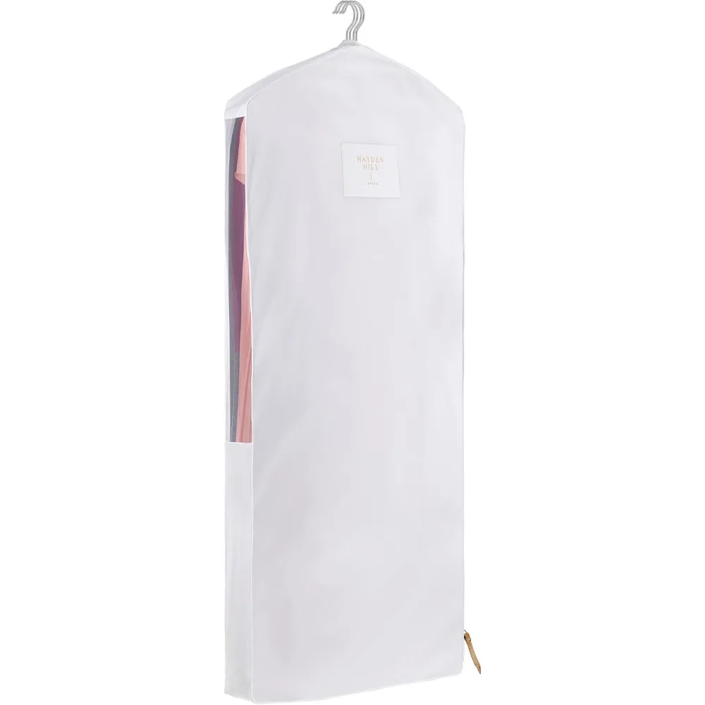 

Luxury Organic Cotton Long Dress Bag - 58 Inch Breathable Moth-Proof Storage for Dresses & Coats