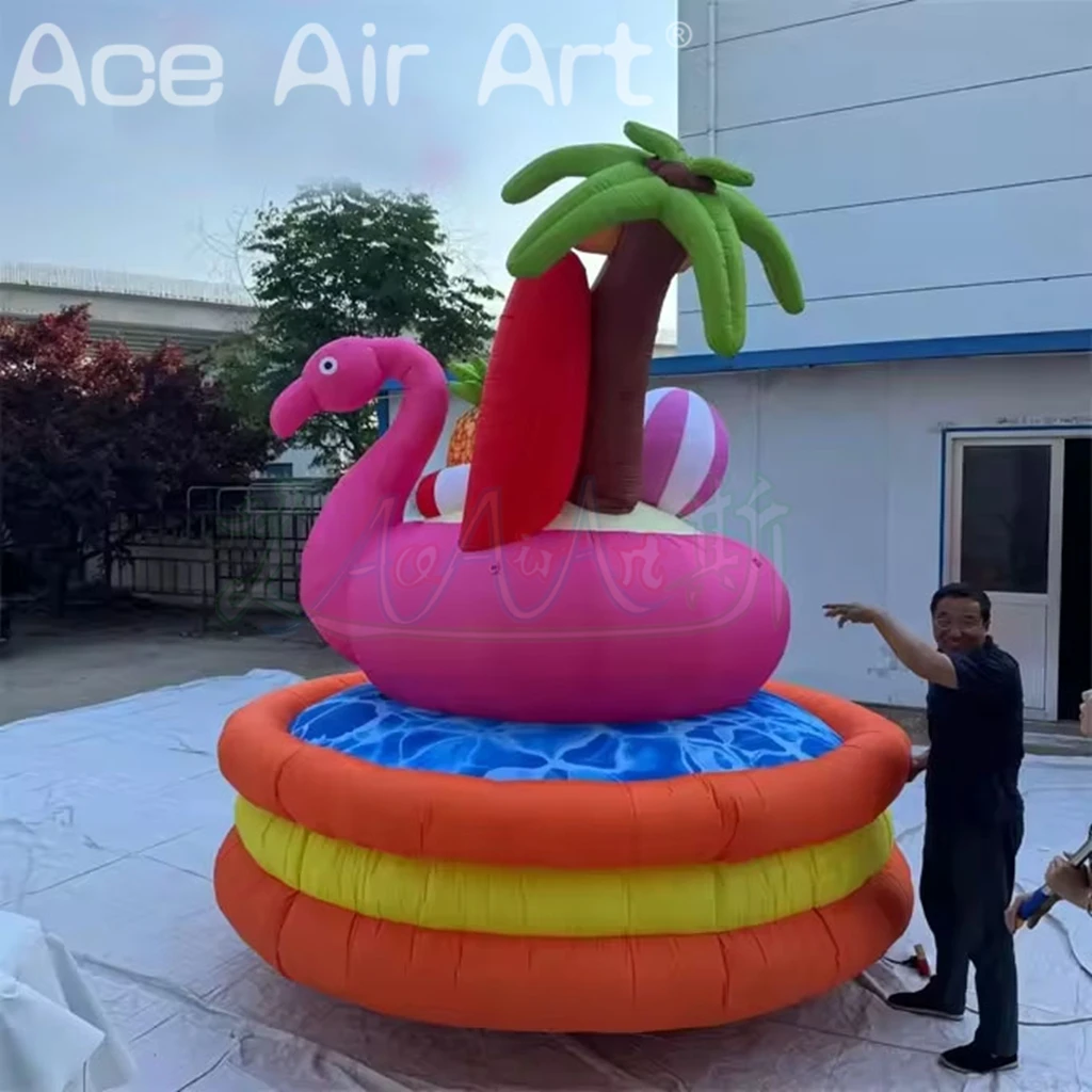 Inflatable Flamingo Swimming Pool Balloon for tropical Sea Party Summer Beach Decoration