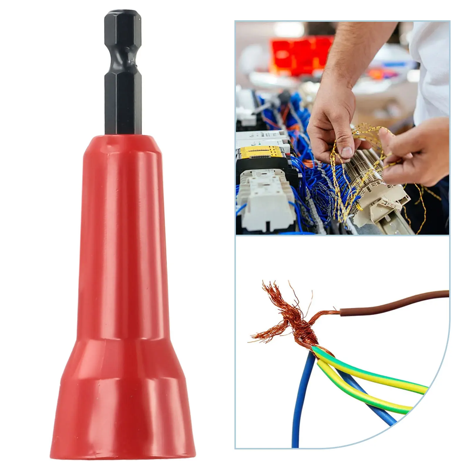 1 Stück Drahtverdreher mit 1/4 Zoll Sechskantschaft, Drahtverbinder-Sockel, Elektriker-Drahtverdrehwerkzeug, Schnell-Drahtverdreher, Handwerkzeug – Detail 6