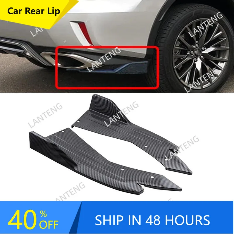 

Car Rear Bumper Lip Diffuser Splitter Spoiler Body Kit For L-exus RX350 RX350H RX450 Winglets Side Extension Scratch Protector
