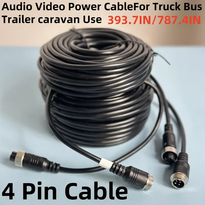 4 دبوس الطيران تمديد كابل الفيديو 3M 5M 10M 15M 20M 30M لشاحنة حافلة مراقبة كاميرا اتصال سلك