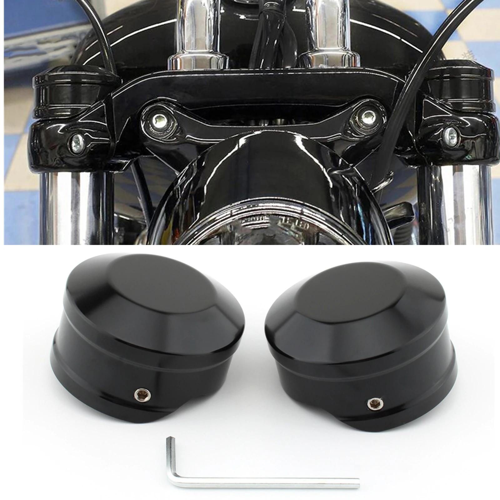 

For Softail Breakout FXBR FXBRS 2018-2023 Motorcycle Upper Fork Cover Caps