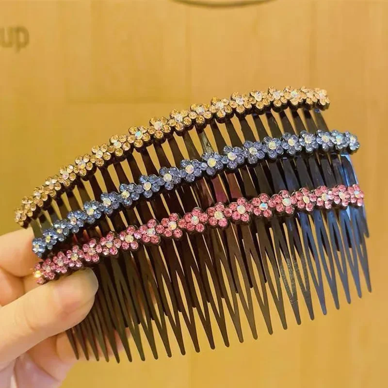 French Hair Side Comb Clip Straight Teeth Girls Hairpins Bangs Side Comb Bridal Wedding Veil Comb Hair Accessories Headwear