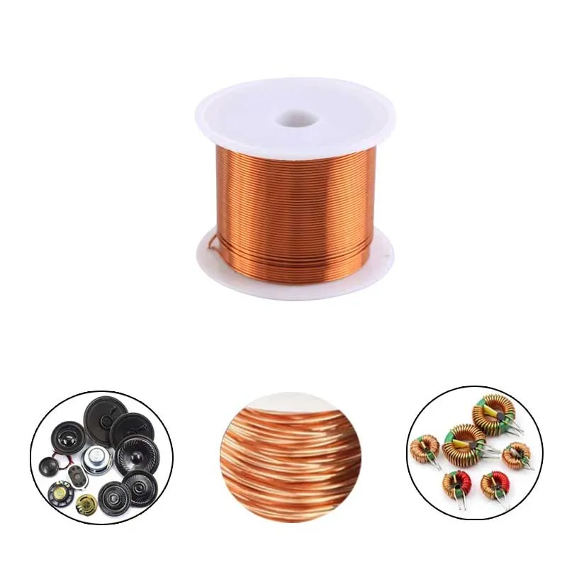 1pcs thickness 0.04~1.3mm copper wire, magnet wire, enameled copper winding wire, coil copper wiring, cable copper wire