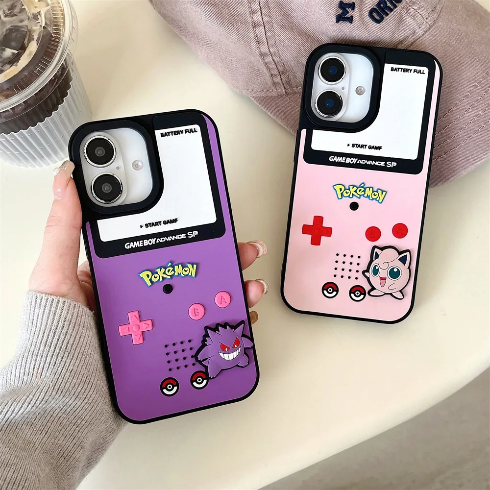 Para iPhone 17 Pro Max Funda, 3D Pokemon Ball Gengar Funda de silicona a prueba de golpes para iPhone 17 16 15 14 13 Funda