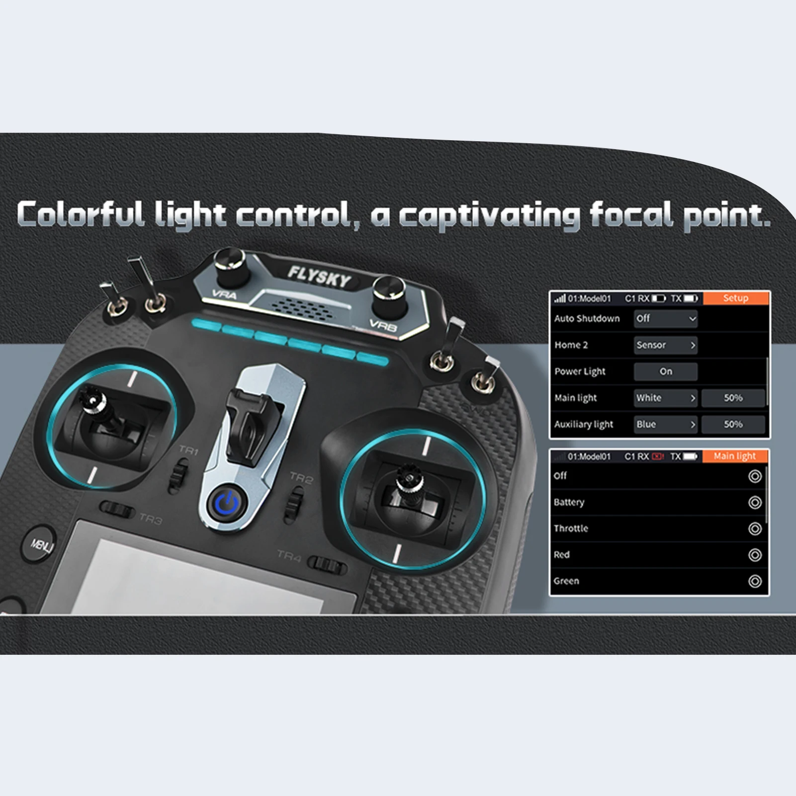 2.4GHz 16CH Remote Controller, 3.5 Inch IPS Screen Transmitter with Receiver Set for Remote Control Plane Car Boat