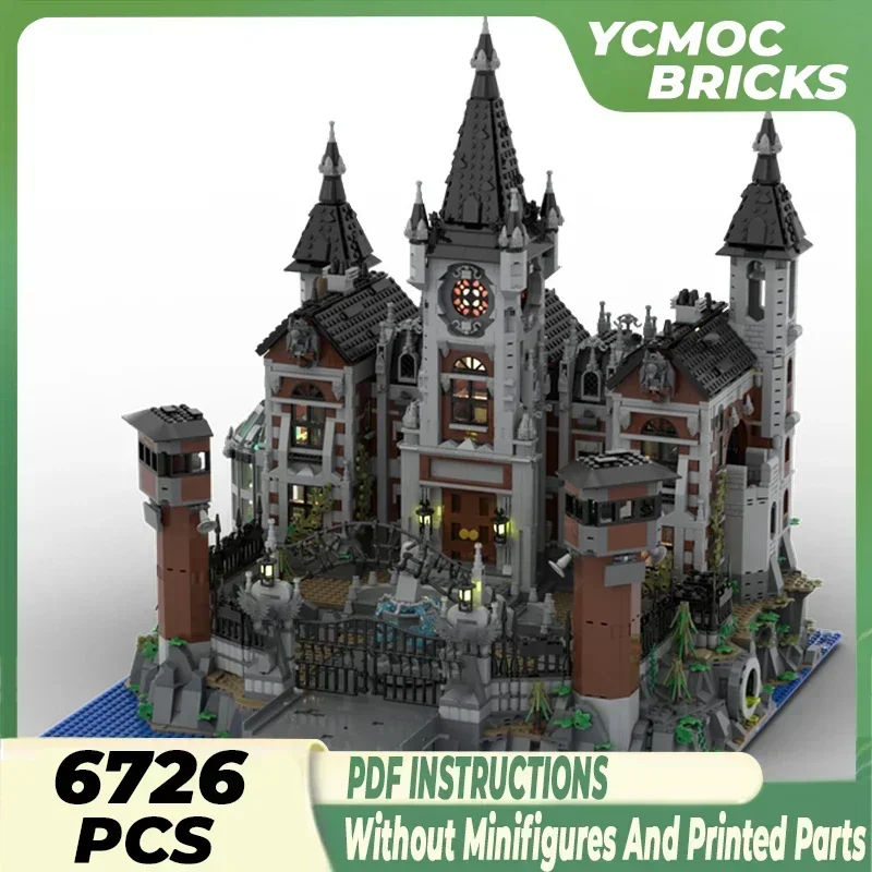 Classics Bat Movies Model Moc Building Bricks Asylum Center Technology Modular Blocks Gifts Christmas Toys DIY Sets Assembly