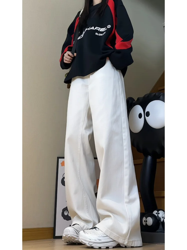 

Cleanfit White Slimming Flared Jeans Men's Spring American High Street Vibe Drapey Handsome Wide Leg Pants Youth Trend