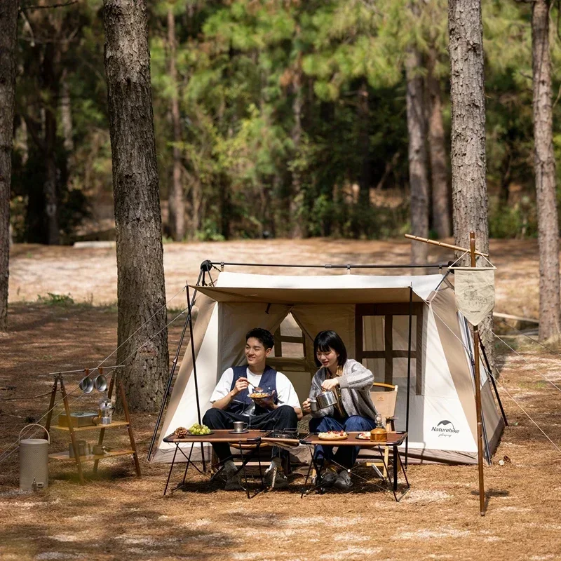 Imagem -05 - Naturehike-barraca de Algodão Portátil para Camping Canopy Impermeável Viagens em Família Toldo de Pesca Praia e Sala de Estar Pessoas