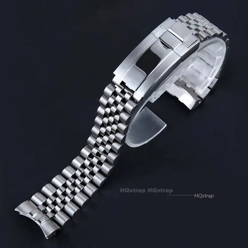 Bracelet en acier inoxydable massif pour Rolex pour Jubilee, extrémité incurvée, en métal, 20mm, pour hommes et femmes, accessoire de Bracelet de montre de haute qualité