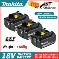 100% original Makita battery,18V 6Ah/9Ah rechargeable battery, replacing Makita 1860B BL1830BL1840BL1850BL power tool battery