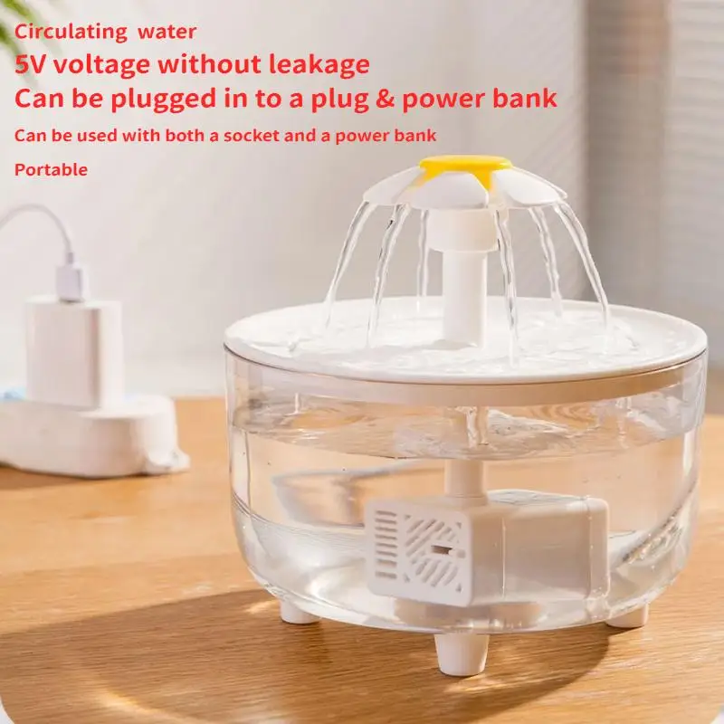 Auto Circulating Pets Water Fountain USB Electric Mute Cat Dog Drinker Bowl 1500mL Recirculate Filtring Water Dispenser