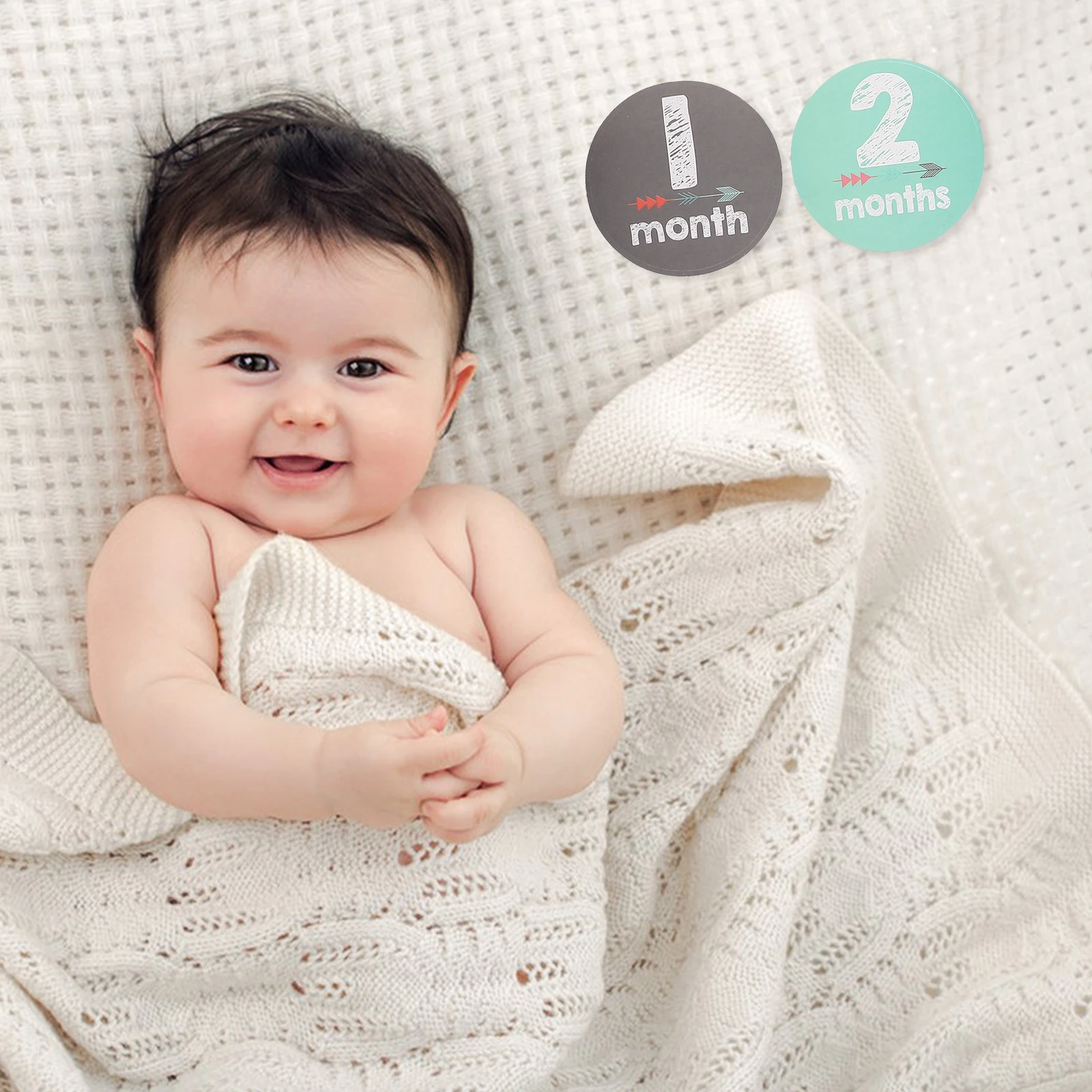 

Newborn Baby Month Stickers Photo Props Self adhesive Milestone Toys Clear Numbers Pattern Digital Stickers Baby Girl Boy