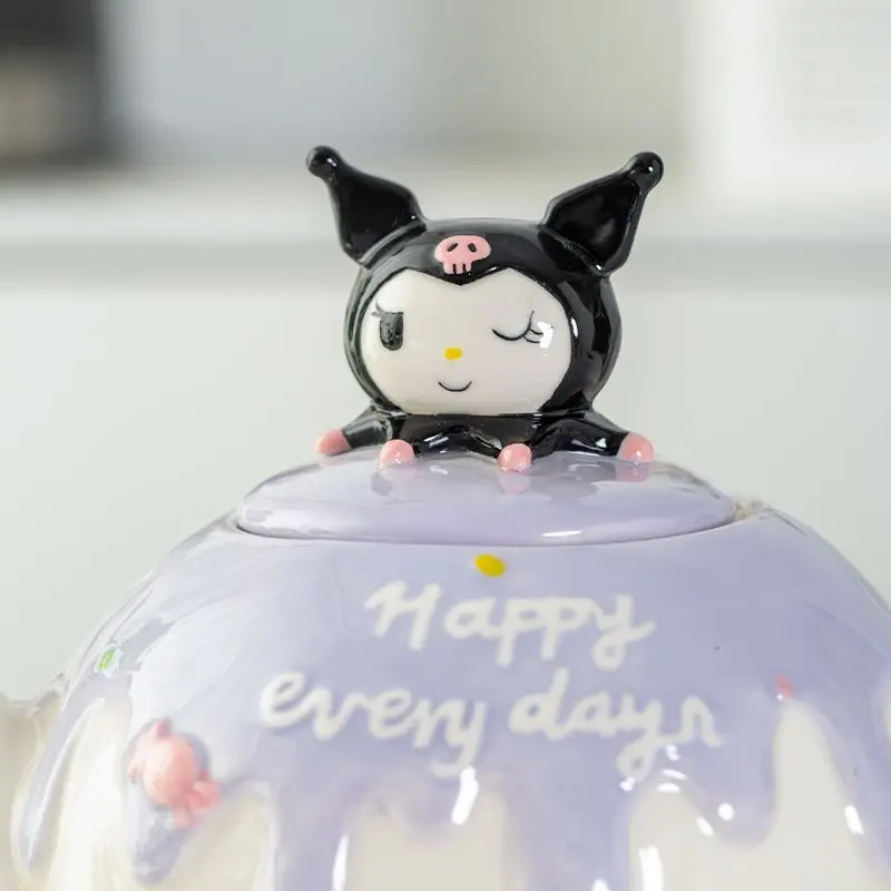Керамический чайник с рисунком Куроми, набор чашек для чая, милый набор Sanrio, креативный чайный сервиз с героями мультфильмов для мужчин и женщин, подарки на день рождения, оптовая продажа