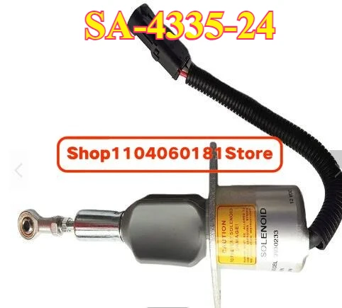 

12V 24V Shutoff Fuel Shutdown Solenoid Valve 3930233 3928161 3930234 3964624 SA-4335-24 SOL22024 For Cummins 6ct 8.3 Komatsu